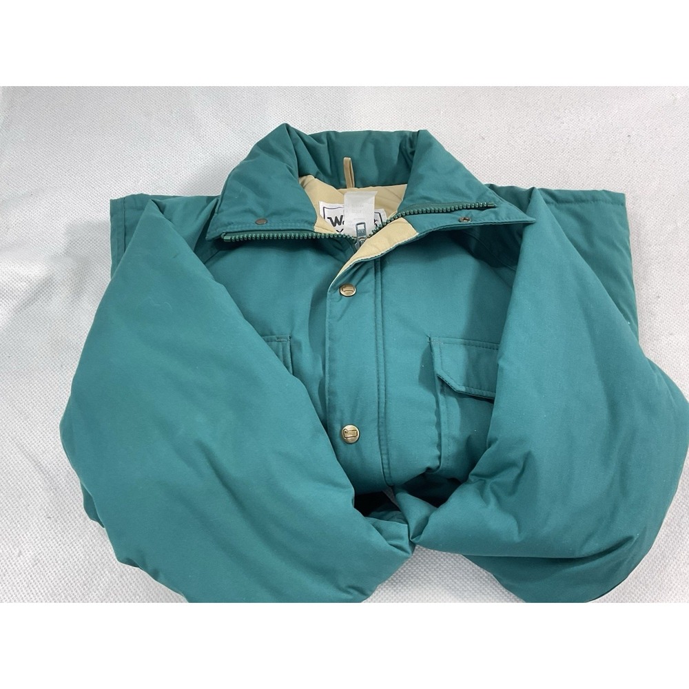 Vintage Woolrich Jacket Womens Medium Green Mountain Parka Chore Made In USA 80s